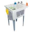 Samuel Müeller Compostite 22-in Floor Mounted Laundry Tub with Steel Legs, Faucet and Accessory Kit