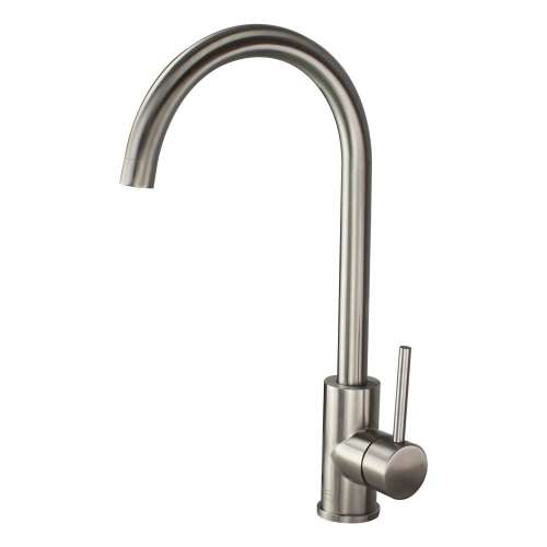 Samuel Müeller Chloe Kitchen Faucet with Single Handle includes deck plate, Luxe Stainless