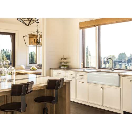 Samuel Müeller SM3510-LS Chloe 1.8 GPM Single Hole High Arc Kitchen Faucet With Single Lever Handle And Optional Deck Plate, Luxe Stainless