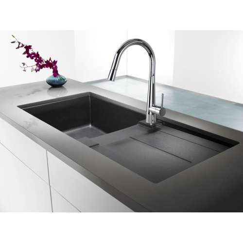 Samuel Müeller SM3530-PC Redford 1.8 GPM Single Hole Pull Down Spray Kitchen Faucet With Single Lever Handle, Polished Chrome