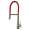 SM3560-LS/RD Bella Semi-Pro 1.8 GPM Single Hole Pull Down Spray Kitchen Faucet With Single Lever Hand And Red Hose, Luxe Stainless