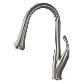 SM3590-LS Luca 1.8 GPM Single Hole Pull Down Spray Kitchen Faucet With Single Lever Handle, Luxe Stainless