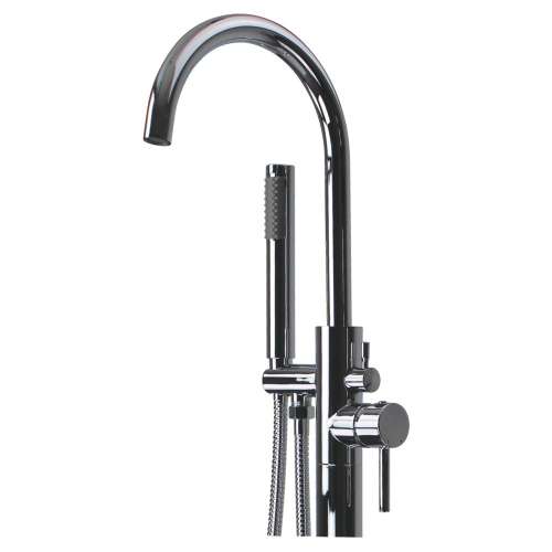 Samuel Müeller SM4200-PC Phoenix Floor Mounted Freestanding Tub Filler With Hand Shower, Polished Chrome