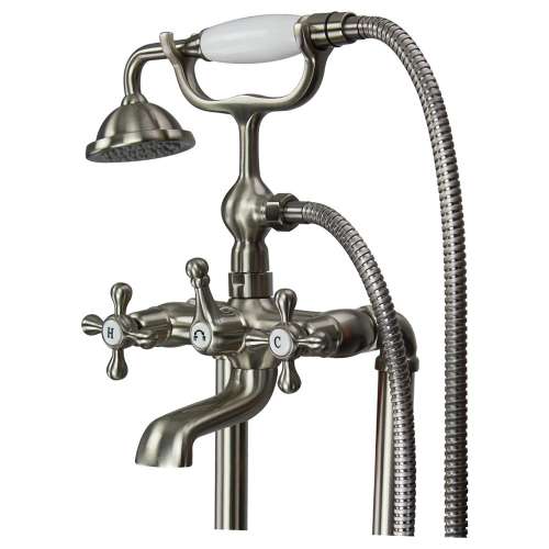 Samuel Müeller SM4210-BN Coronado Floor Mounted Freestanding Tub Filler With Hand Shower, Brushed Nickel