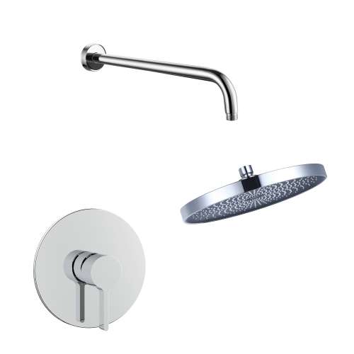 Samuel Müeller SMAPRK1610-1-PC Astra Single Function Round ADA Pressure Balance Shower Set, Polished Chrome