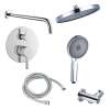 Samuel Müeller SMAPRK1610H-2-PC Astra Two Function Round ADA Pressure Balance With Hand Shower Set, Polished Chrome