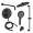 SMAPRK1610HB-2-MB Astra Two Function Round ADA Pressure Balance With Hand Shower On Bar Set, Matte Black