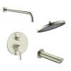 Samuel Müeller SMAPRK1610T-2-BN Astra Two Function Round ADA Pressure Balance Shower And Tub Set, Brushed Nickel