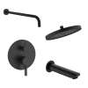 Samuel Müeller SMAPRK1610T-2-MB Astra Two Function Round ADA Pressure Balance Shower And Tub Set, Matte Black