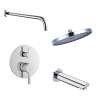 Samuel Müeller SMAPRK1610T-2-PC Astra Two Function Round ADA Pressure Balance Shower And Tub Set, Polished Chrome