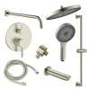 Samuel Müeller SMAPRK1610TH-3-BN Astra Three Function Round ADA Pressure Balance With Hand Shower On Bar Shower And Tub Set, Brushed Nickel