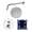 SMARTK1210-1-PC ArgoTherm Single Function Round Thermostatic Push Button Shower Set With 12-in Shower Arm, Polished Chrome