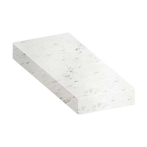 SMASB3012-47 30-in x 12-in x 4-in Solid Surface Adjustable Shower Bench, Carrara