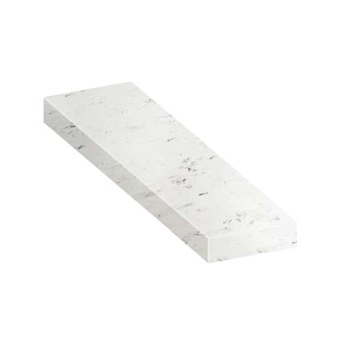 SMASB4812-47 48-in x 12-in x 4-in Solid Surface Adjustable Shower Bench, Carrara