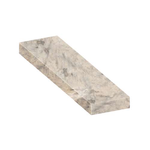 SMASB4812-49 48-in x 12-in x 4-in Solid Surface Adjustable Shower Bench, Creme