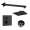 SMATSK1612-1-MB ArgoTherm Single Function Square Thermostatic Push Button Shower Set, Matte Black