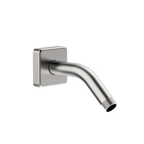 Samuel Müeller SMBSA9S-BN Basic 9-in Shower Arm With Square Escutcheon, Brushed Nickel