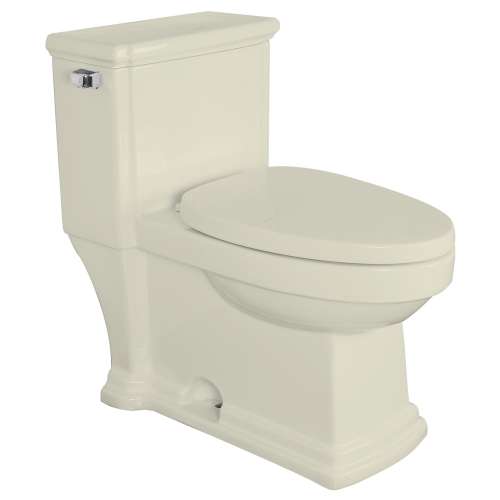Samuel Müeller Hillman 1-Piece Elongated Vitreous China 1.28 gpf Toilet with toilet seat, Biscuit