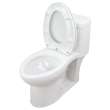 Samuel Müeller Girard 1-Piece Elongated Vitreous China 1.28 gpf Toilet with toilet seat, White