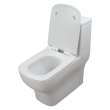 Samuel Müeller Clayton 1-Piece Elongated Vitreous China Dual Flush 1.28/0.8 gpf Toilet with toilet seat, White