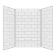 SMBWK603696-M BelAir 60-In X 36-In X 96-In Glue To Wall 3-Piece Shower Wall Kit