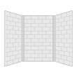SMBWK604896-M BelAir 60-In X 48-In X 96-In Glue To Wall 3-Piece Shower Wall Kit