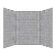 SMBWK604896-73 BelAir 60-In X 48-In X 96-In Glue To Wall 3-Piece Shower Wall Kit, Fossil
