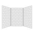 SMBWK606096-M BelAir 60-In X 60-In X 96-In Glue To Wall 3-Piece Shower Wall Kit