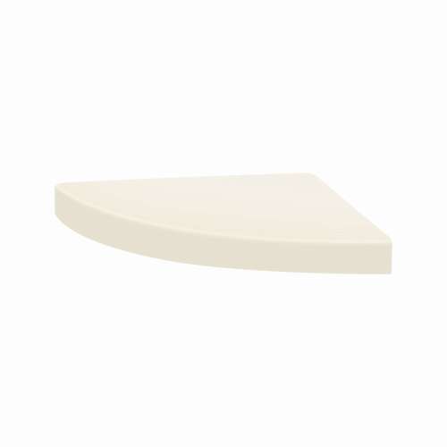SMCCS1515-02 15-in x 15-in x 3-in Solid Surface Curved Corner Shower Seat, Cameo/Biscuit