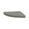 SMCCS1515-40 15-in x 15-in x 3-in Solid Surface Curved Corner Shower Seat, Dark Grey