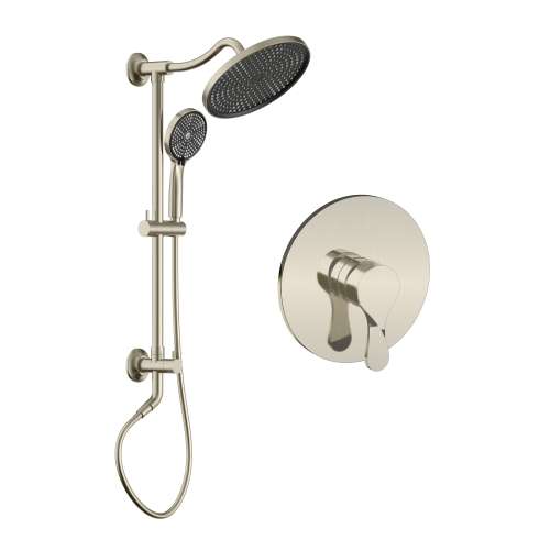 Samuel Müeller SMCPRK95H-1-BN Centro One Function Pressure Balance With Hand Shower On Bar Set, Brushed Nickel