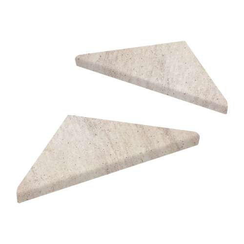 SMCSB99PR-185 9-in x 9-in x 1-in Solid Surface Corner Shelf With Brackets (Set of 2), Creme Brulee