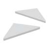 SMCSB99PR-PW11 9-in x 9-in x 1-in Solid Surface Corner Shelf With Brackets (Set of 2), Pure White
