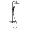 Samuel Müeller SMCTSS-MB Selene Three Function Thermostatic With Hand Shower And Shelf Shower Set, Matte Black