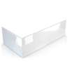 SMCZE6731-2-01 Zara 67-in x 32-in x 23-in Solid Surface Two-Sided Cabinet Console, White