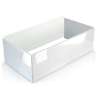 SMCZE6731-4-01 Zara 67-in x 32-in x 23-in Solid Surface Four-Sided Cabinet Console, White