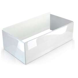 SMCZE6731-4-01 Zara 67-in x 32-in x 23-in Solid Surface Four-Sided Cabinet Console, White