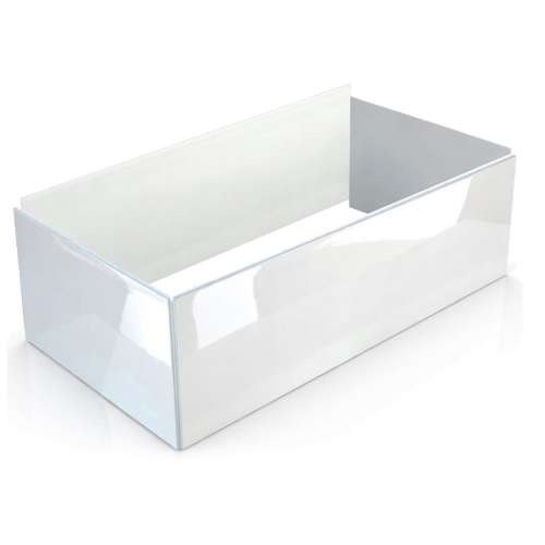 SMCZE6731-4-01 Zara 67-in x 32-in x 23-in Solid Surface Four-Sided Cabinet Console, White