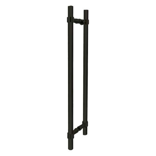 Samuel Müeller SMDH-BND-D-BP-MB Barrington 20-in Barn/Pivot Shower Door Plain Double Sided Handles, Matte Black