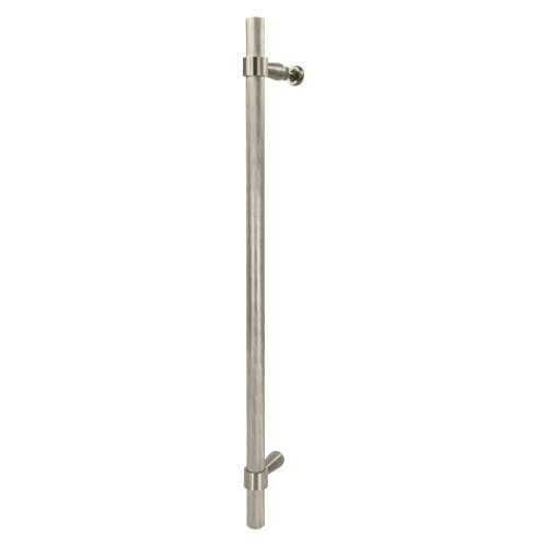 Samuel Müeller SMDH-BND-K-BK-BS Barrington 20-in Barn/Pivot Shower Door Knurled Handle And Knob, Brushed Stainless