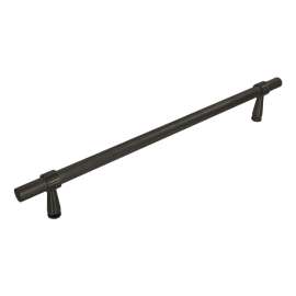 SMDH-BPD-BK-MB Barrington 20-in By-Pass Shower Door Knurled Handles (Pair), Matte Black