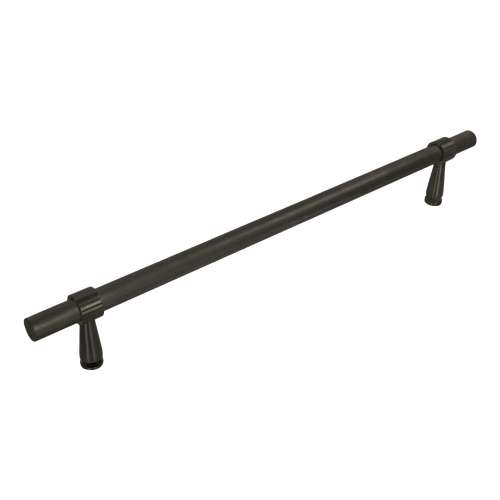 Samuel Müeller SMDH-BPD-BK-MB Barrington 20-in By-Pass Shower Door Knurled Handles (Pair), Matte Black