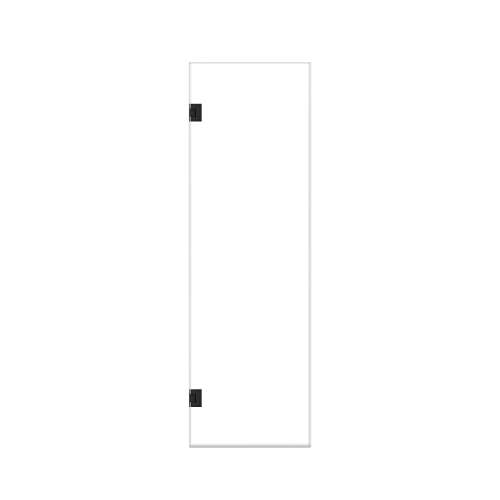 Ethan 25-in W x 76-in H Hinged Shower Door in Matte Black with Clear Glass, SMEHTA-257610C-MB