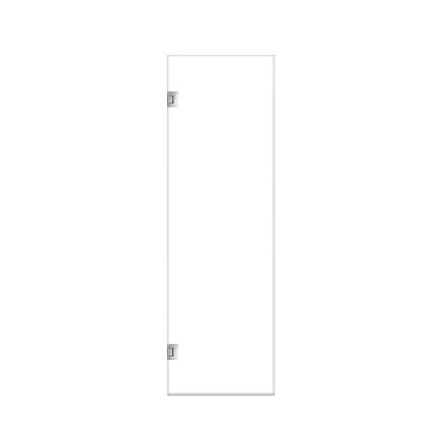 Ethan 25-in W x 76-in H Hinged Shower Door in Polished Chrome with Clear Glass, SMEHTA-257610C-PC