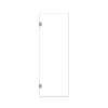 Ethan 27-in W x 76-in H Hinged Shower Door in Brushed Stainless with Clear Glass, SMEHTA-277610C-BS