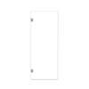 Ethan 30-in W x 76-in H Hinged Shower Door in Brushed Stainless with Clear Glass, SMEHTA-307610C-BS