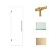 Samuel Müeller SMEHTA247610C-BK-CB Ethan 24-in W x 76-in H Hinged Shower Door in Champagne Bronze with Clear Glass