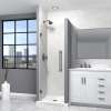Samuel Müeller SMEHTA257610C-BK-MB Ethan 25-in W x 76-in H Hinged Shower Door in Matte Black with Clear Glass