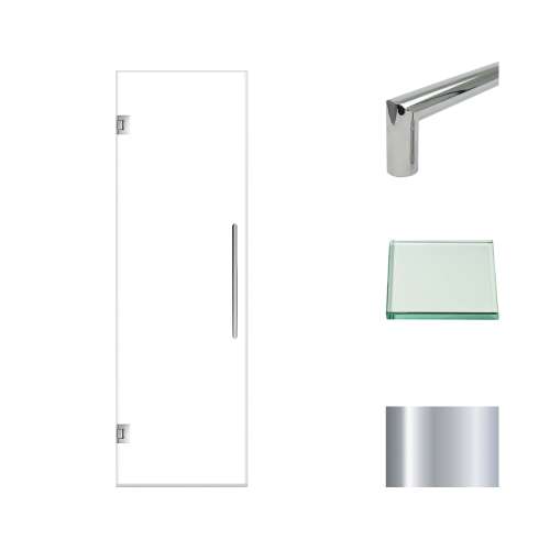 Samuel Müeller SMEHTA247610C-T-PC Ethan 24-in W x 76-in H Hinged Shower Door in Polished Chrome with Clear Glass