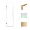 Samuel Müeller SMEHTA257610C-T-CB Ethan 25-in W x 76-in H Hinged Shower Door in Champagne Bronze with Clear Glass